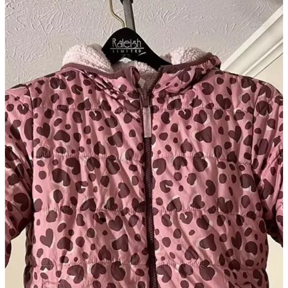Girl's Winter Puffer Jacket Coat Reversible Sherpa-pink-Cat & Jack-Size Medium